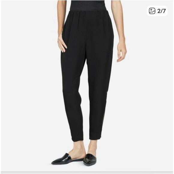 EVERLANE | black japanese goweave pants 2 - Picture 2 of 8